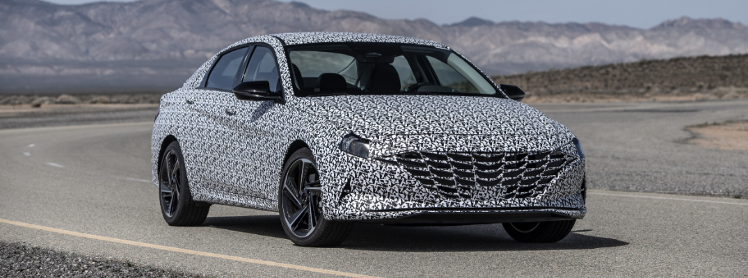 2021 Hyundai Elantra N Line covered in black and white camouflage