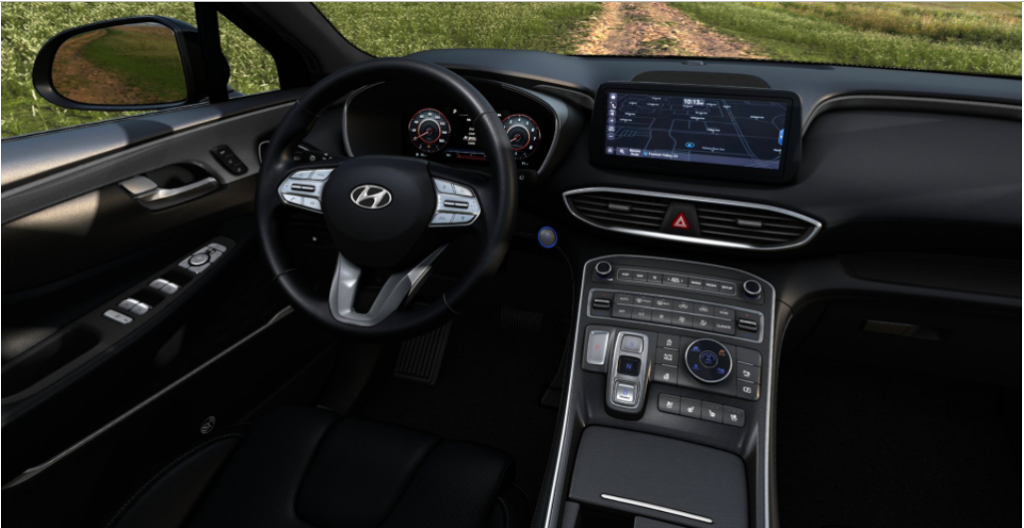 2021 Hyundai Santa Fe with Black interior