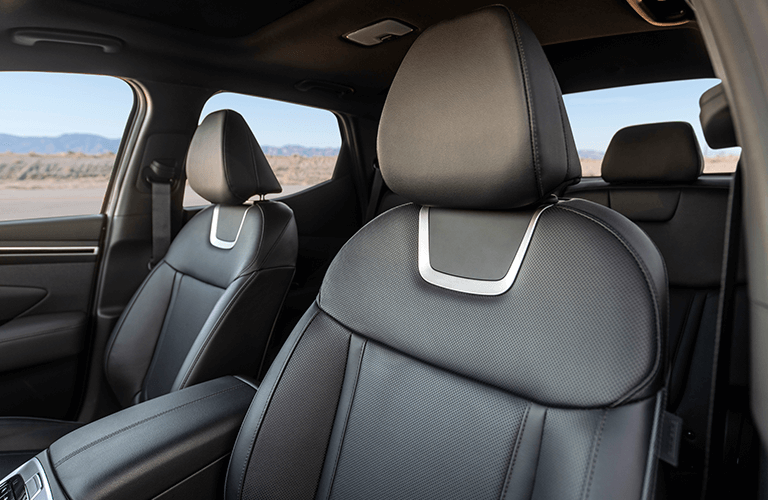 Gray 2022 Hyundai Santa Cruz Front Seat Interior