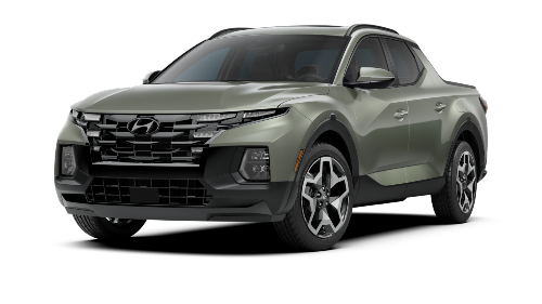 Sage Gray 2022 Hyundai Santa Cruz on White Background