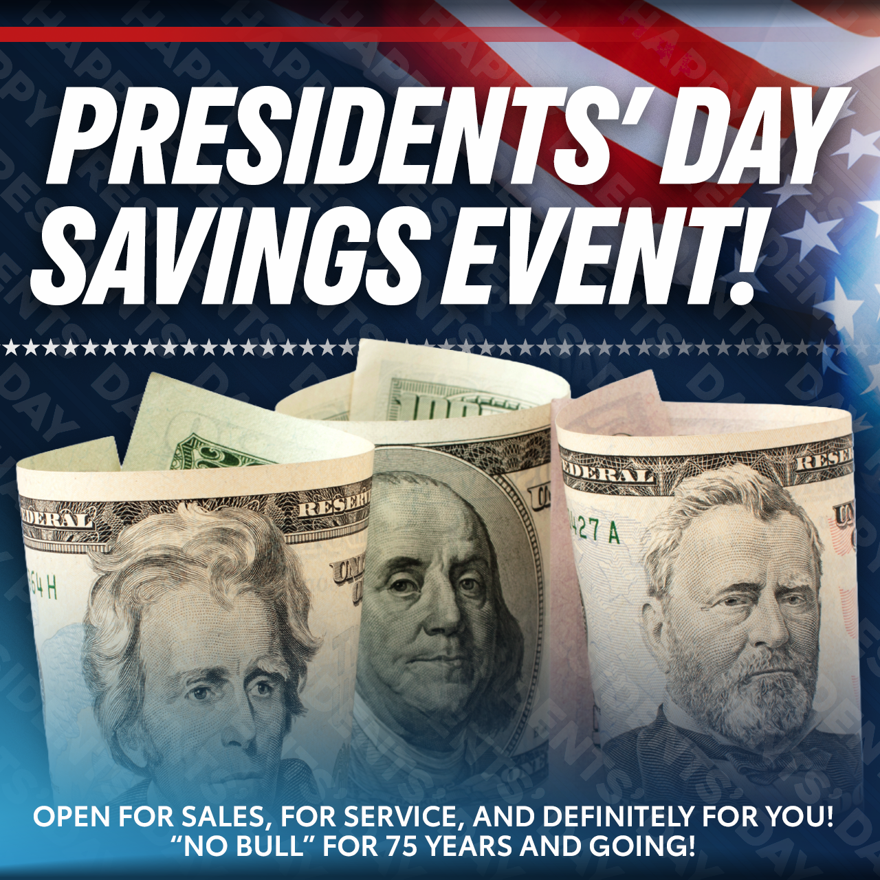 Presidents' Day Savings Happening Now