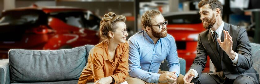 Couple at Earnhardt Hyundai Dealership