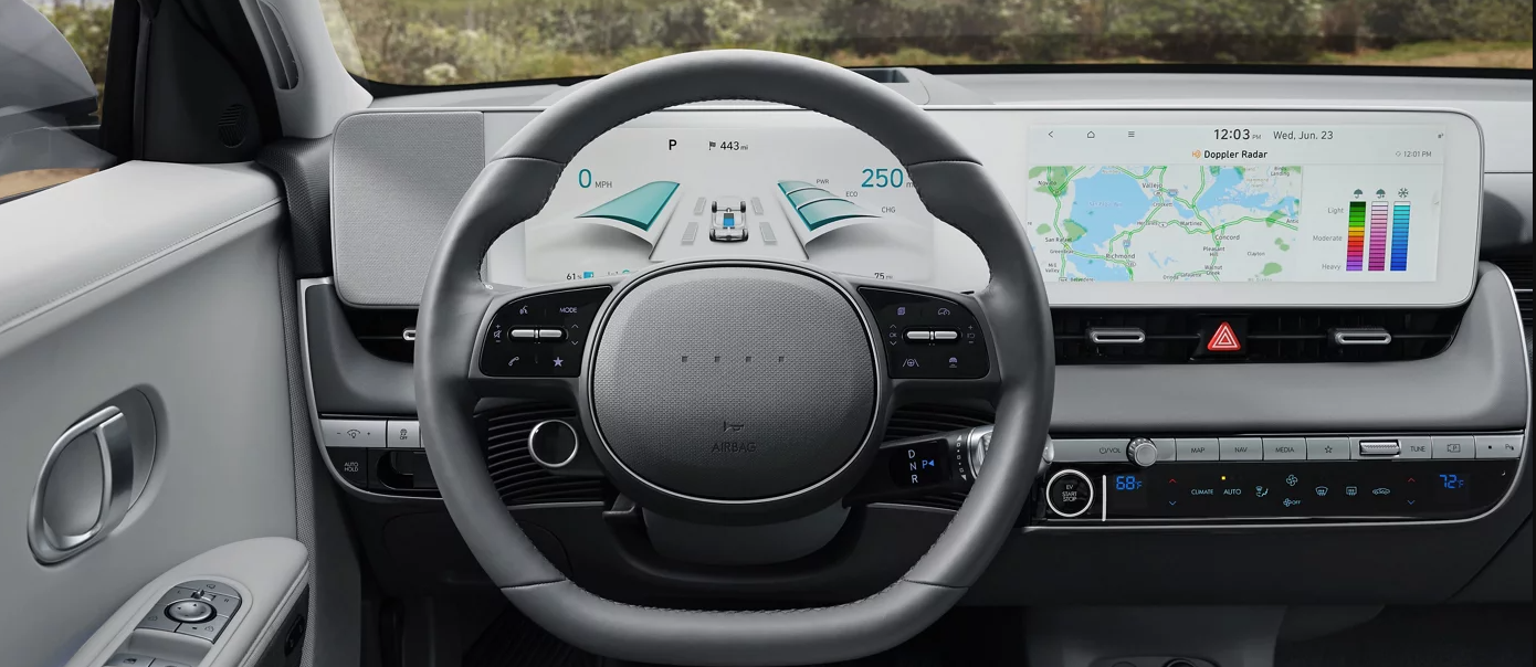 2023 Hyundai Ioniq 5 charging at a DC fast-charging station