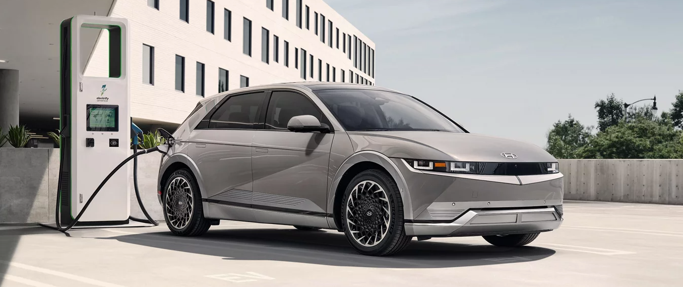 2023 Hyundai Ioniq 5 cargo space with seats folded down