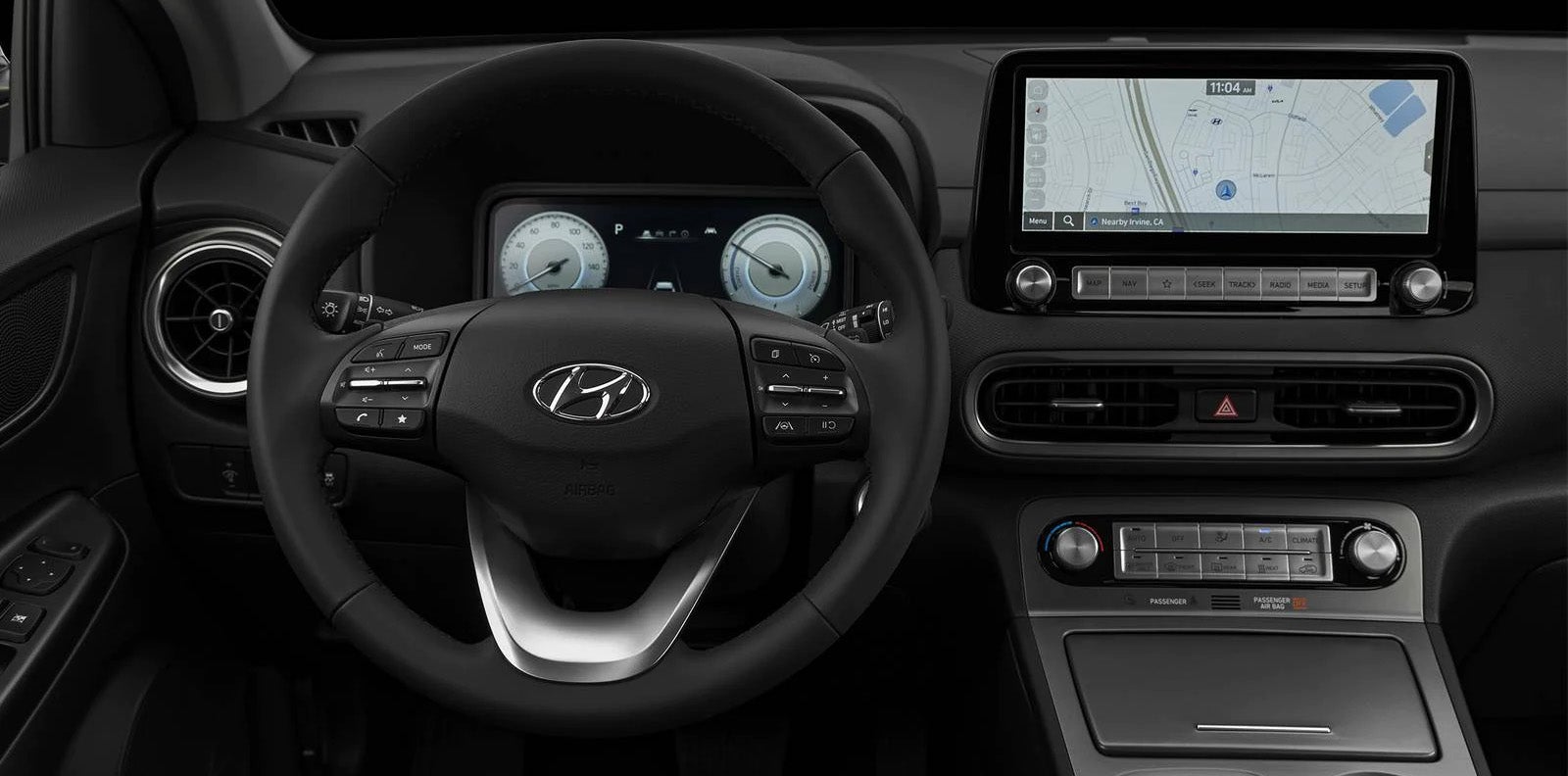 Dashboard of the 2023 Hyundai Kona Electric