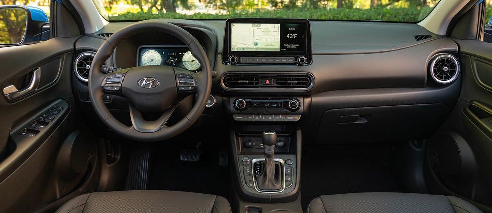 Spacious interior of the 2023 Hyundai Kona Electric